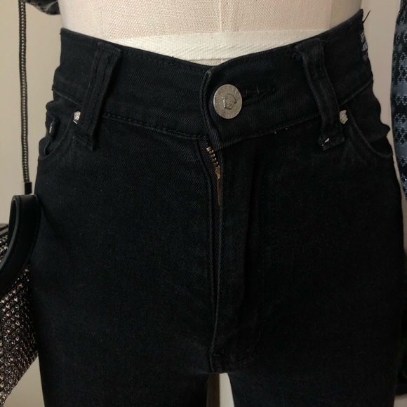 VERSACE slim fit flared jeans sz 24 - Picture 4 of 11